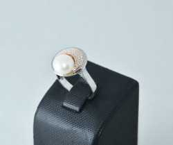 Серебро 925 пробы Жемчужное кольцо AH-0139 - 