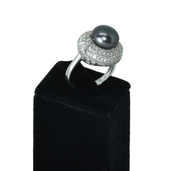 925 Sterling Silver Pearl Ring AH-0129 - 2