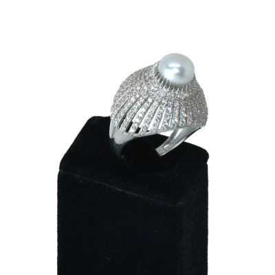 925 Sterling Silver Pearl Ring AH-0133 - 2