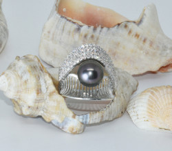 925 Sterling Silver Pearl Ring AH-0134 - 1