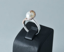 925 Sterling Silver Pearl Ring AH-0137 - 2