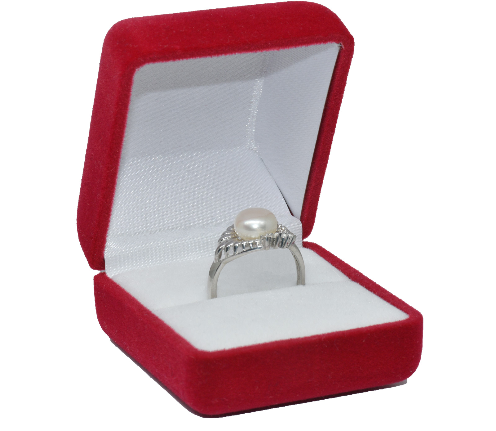 925 Sterling Silver Pearl Ring AH-0153 - 1