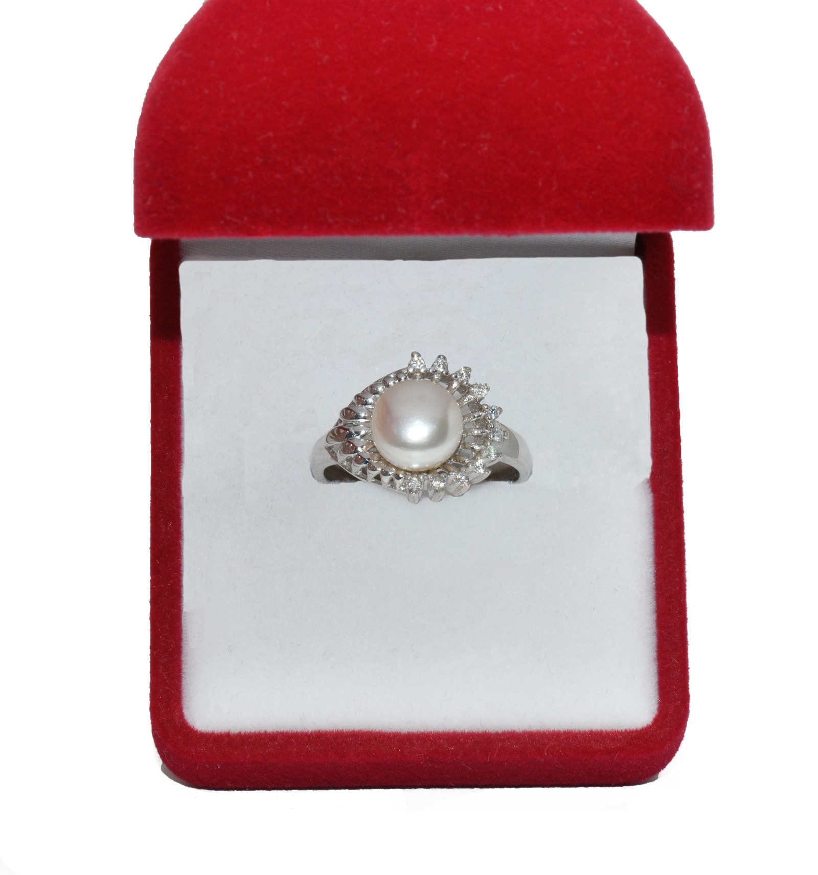 925 Sterling Silver Pearl Ring Ah 0131