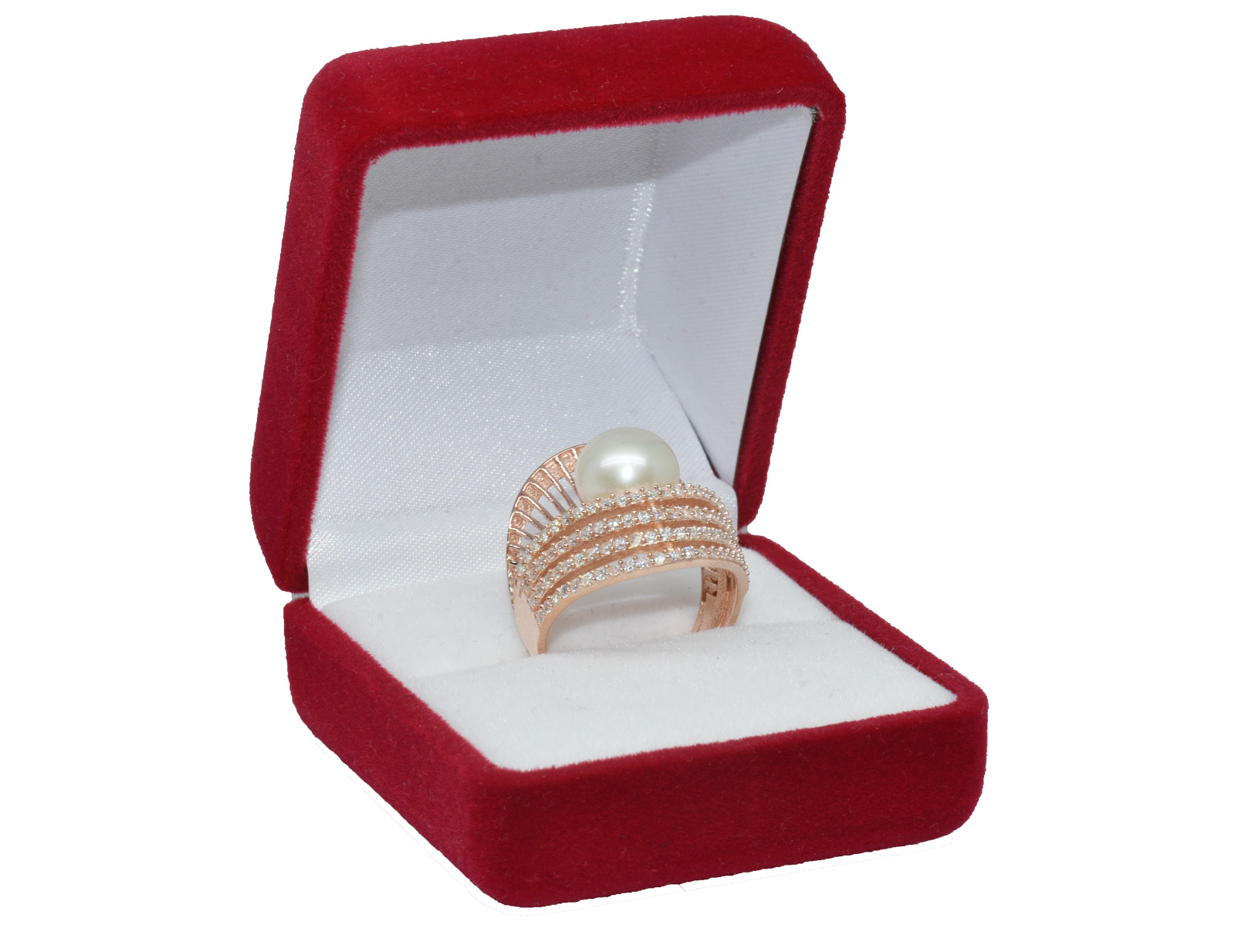 925 Sterling Silver Pearl Ring AH-0155 - 1