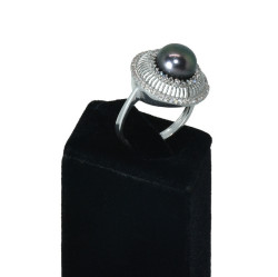 925er Sterlingsilber Perlenring AH-0135 - 2