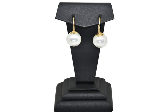 Ahsen 14K Gold - White Majorica Earrings AH-00122