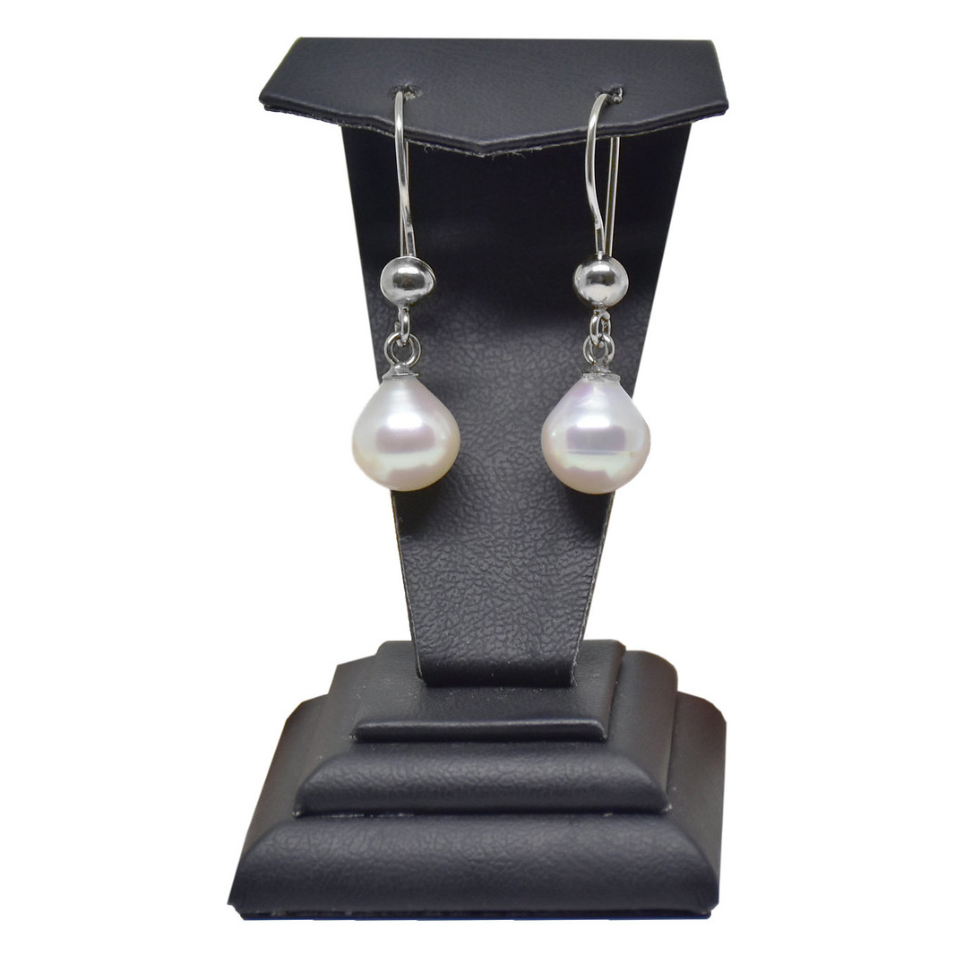 Ahsen 925 Ayar Gümüş Doğal Beyaz Damla Küpe AH-0165 - Ahsen