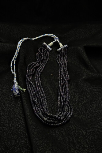 Ahsen Kök Safir El İşi Kolye (7 Sıra ) P8817 - Ahsen İnci (1)