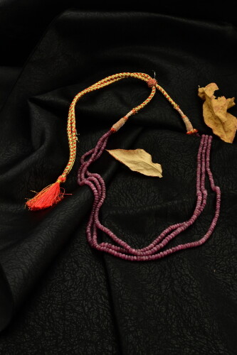 Ahsen Kök Yakut El İşi Kolye ( 3 Sıra ) P8809 - 3