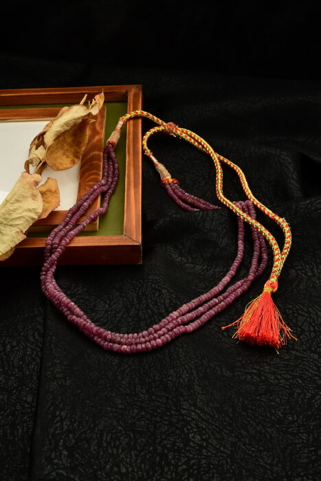 Ahsen Kök Yakut El İşi Kolye ( 3 Sıra ) P8809 - 4