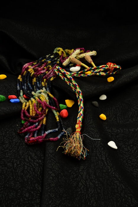 Ahsen Kök Mix Color Safir Turmalin El İşi Kolye(9 Sıra ) P8801 - 3