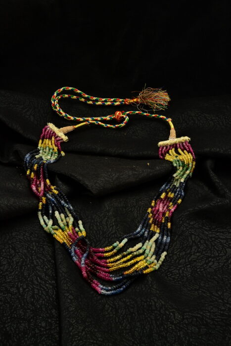 Ahsen Kök Mix Color Safir Turmalin El İşi Kolye(9 Sıra ) P8801 - 7