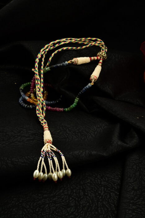 Ahsen Kök Mix Color Safir Turmalin El İşi Kolye ( 1 Sıra ) P8822 - 4