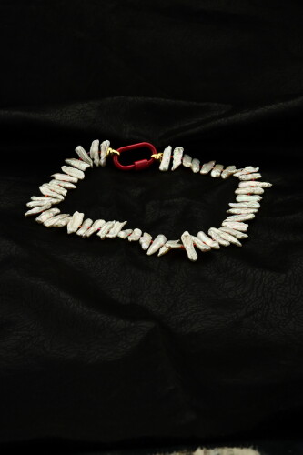 Ahsen Naturel Beyaz Barok İnci Kolye 9926 - 1