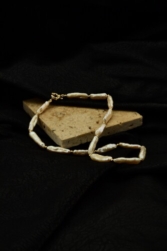 Ahsen Naturel Beyaz Barok İnci Kolye 99277 - Ahsen (1)