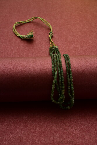 Ahsen Kök Zümrüt El İşi Kolye ( 3 Sıra ) P8819 - Ahsen İnci (1)