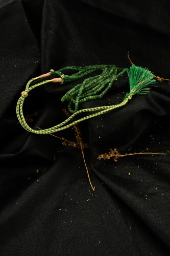 Ahsen Kök Zümrüt El İşi Kolye (4 Sıra ) P8820 - Ahsen İnci (1)