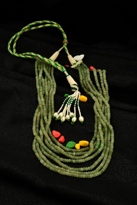 Ahsen Kök Zümrüt El İşi Kolye (7 Sıra ) P8811 - 4